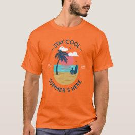 Stanna Coola Sommarens här båge Sunset T Shirt