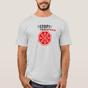 Stanna Corona! Bumphandskakning, Social Avstånd T Shirt