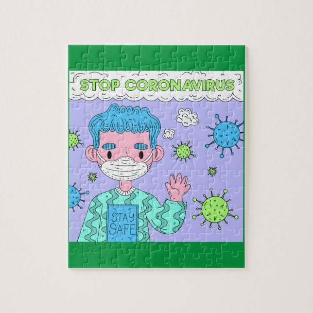 Stanna Corona Säkert Pussel (Vertikal)