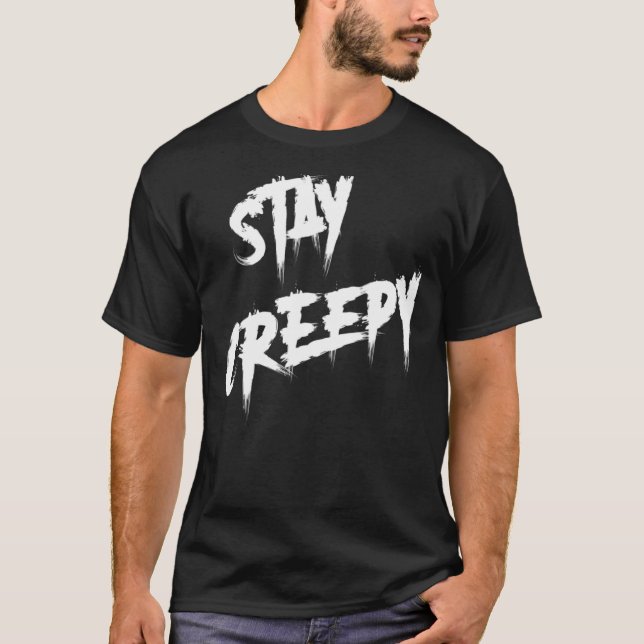 Stanna Creepy Halloween-skräcken T Shirt (Framsida)