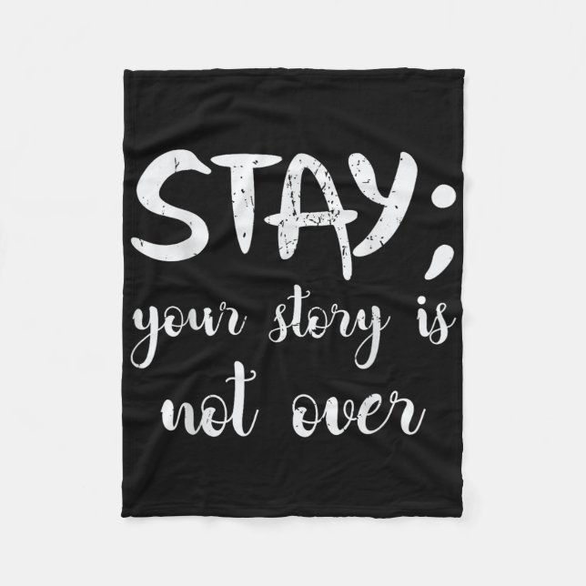 Stanna där du är inte över självmordsförebyggande  fleecefilt (Framsidan)