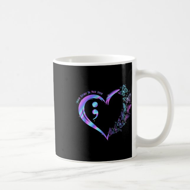 Stanna där du är inte över självmordsförebyggande  kaffemugg (Höger)