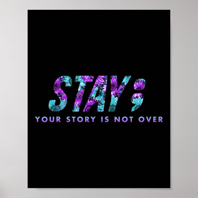 Stanna där du är inte över självmordsförebyggande  poster (Framsidan)