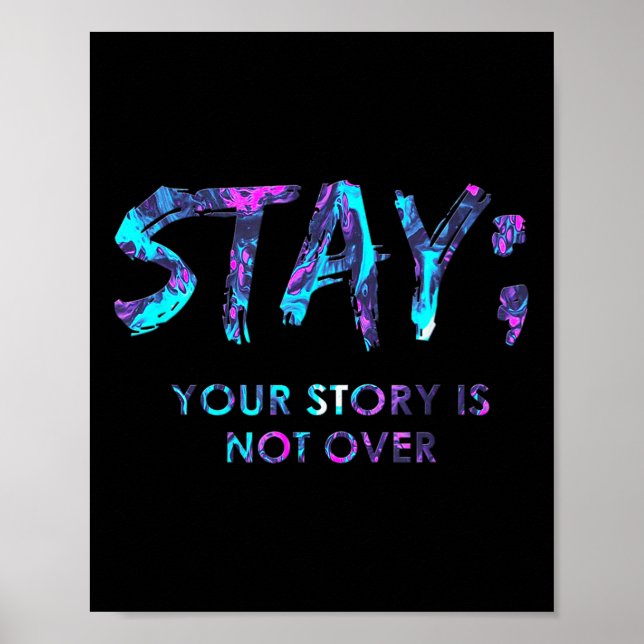 Stanna där du är inte över självmordsförebyggande  poster (Framsidan)
