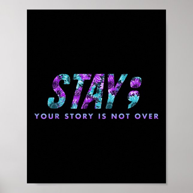 Stanna där du är inte över självmordsförebyggande  poster (Framsidan)