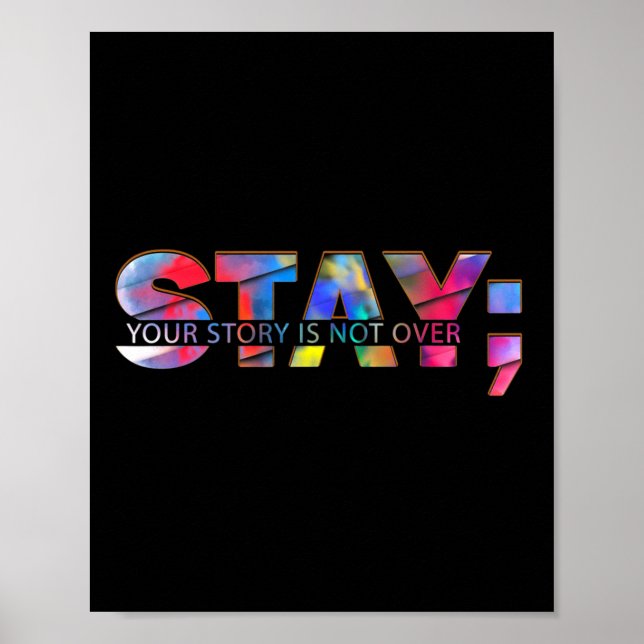 Stanna där du är inte över självmordsförebyggande  poster (Framsidan)