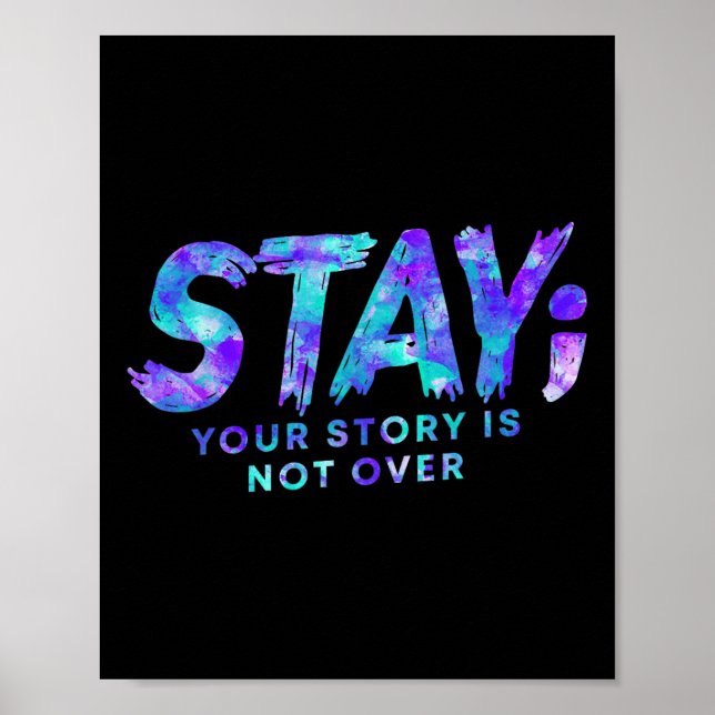 Stanna där du är inte över självmordsförebyggande  poster (Framsidan)