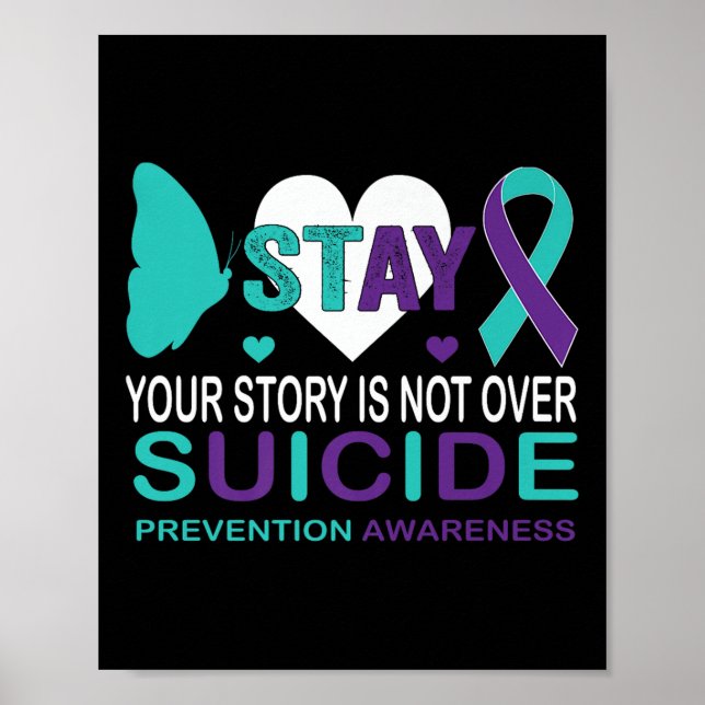 Stanna där du är inte över självmordsförebyggande  poster (Framsidan)