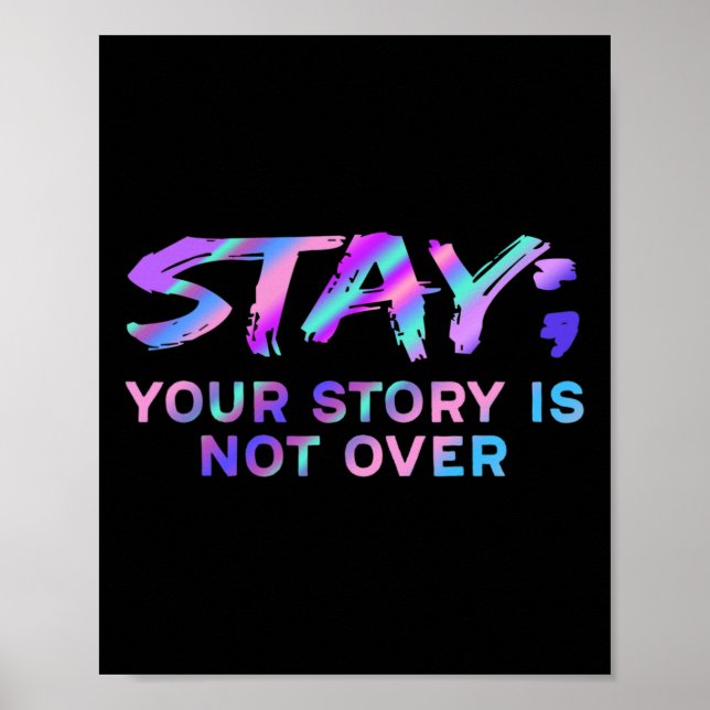 Stanna där du är inte över självmordsförebyggande  poster (Framsidan)