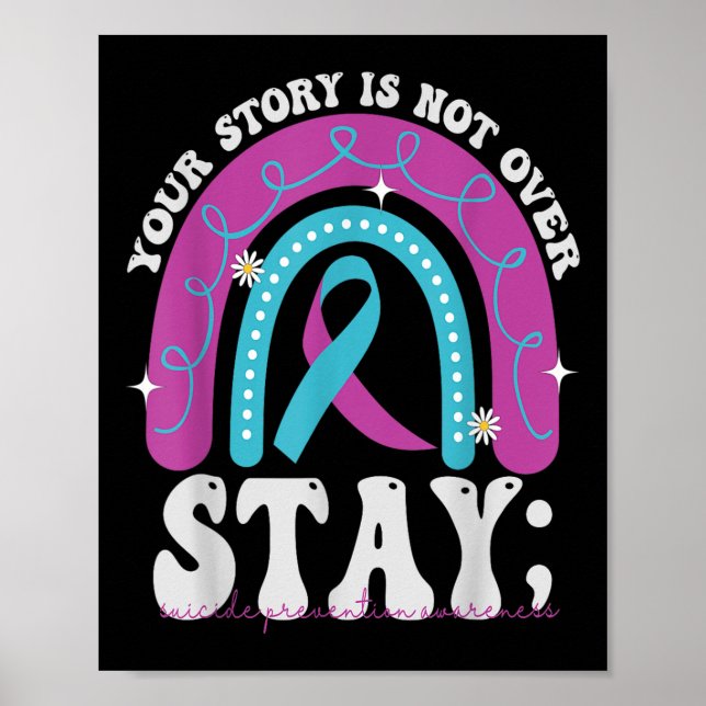 Stanna där du är inte över självmordsförebyggande  poster (Framsidan)