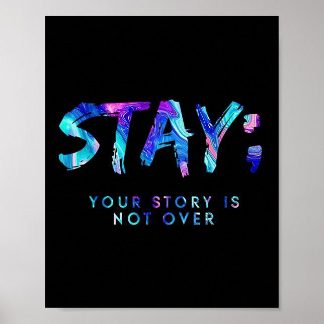 Stanna där du är inte över självmordsförebyggande  poster (Framsidan)