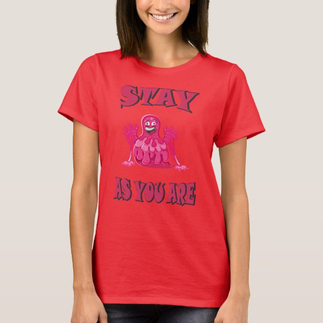 Stanna där du är t shirt (Framsida)