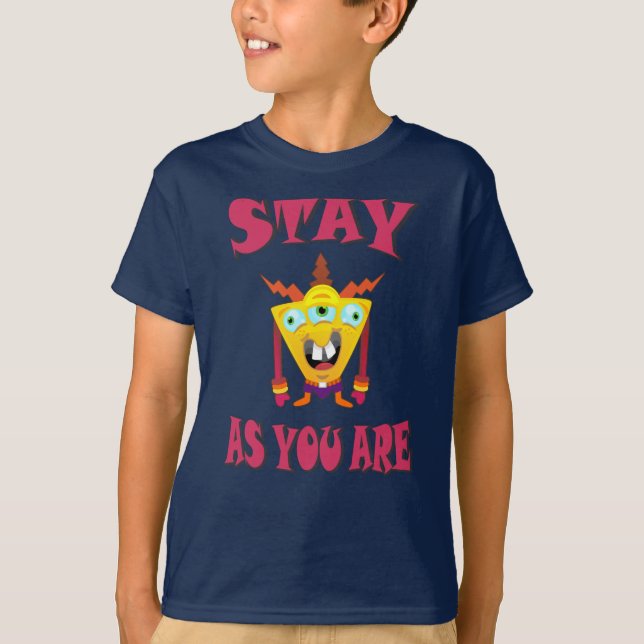 Stanna där du är t shirt (Framsida)