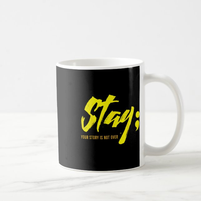 Stanna där du inte är för mycket av psykisk självm kaffemugg (Höger)