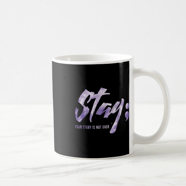 Stanna där du inte är för mycket av psykisk självm kaffemugg (Höger)