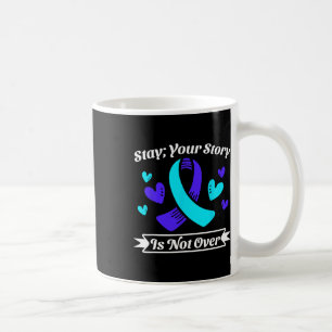 Stanna där du inte är över självmord. kaffemugg
