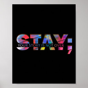 Stanna där du inte är över självmord, psykisk häls poster