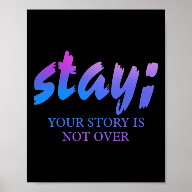 Stanna där du inte är över självmordsförebyggande  poster (Framsidan)