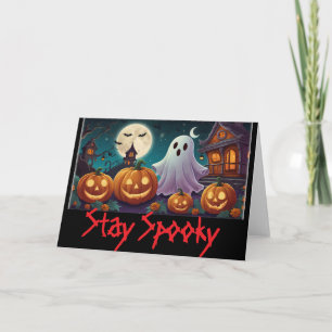 Stanna där, Halloween Spöken och Pumpkins Kort