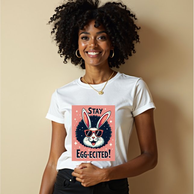Stanna där!: Retro Påskhare Vibes T Shirt (Skapare uppladdad)