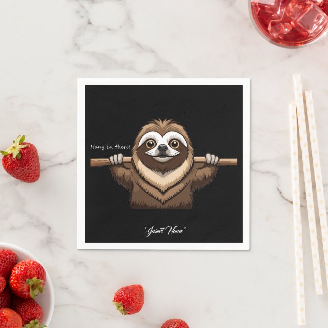 Stanna där": Sloth uppmuntrar Ord Pappersservett (Insitu)