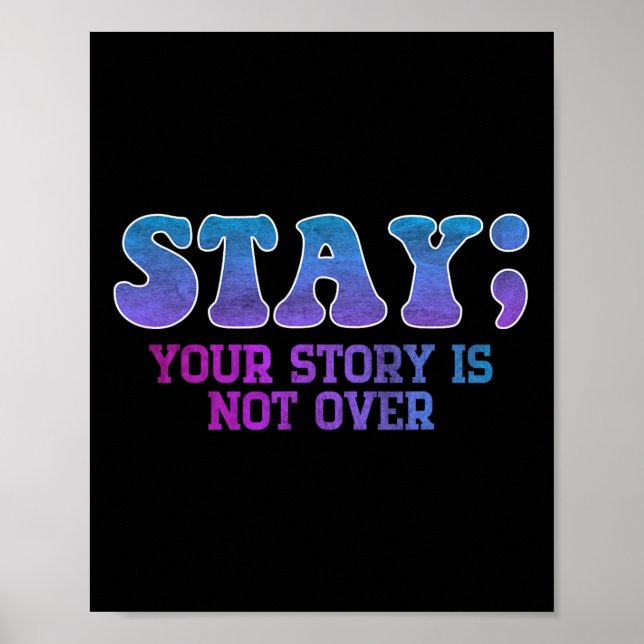 Stanna, din historia är inte över självmordsföreby poster (Framsidan)