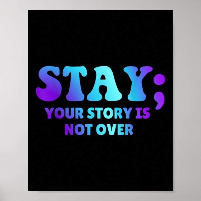 Stanna, din historia är inte över självmordsföreby poster (Framsidan)