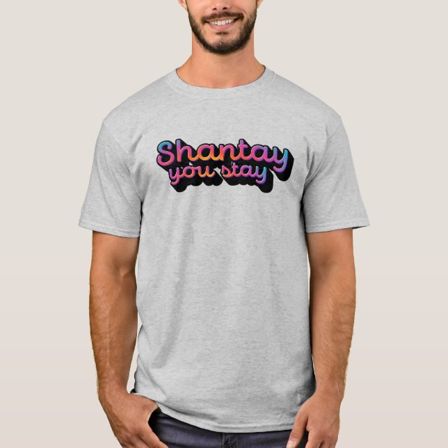 Stanna, du får stanna t shirt (Framsida)