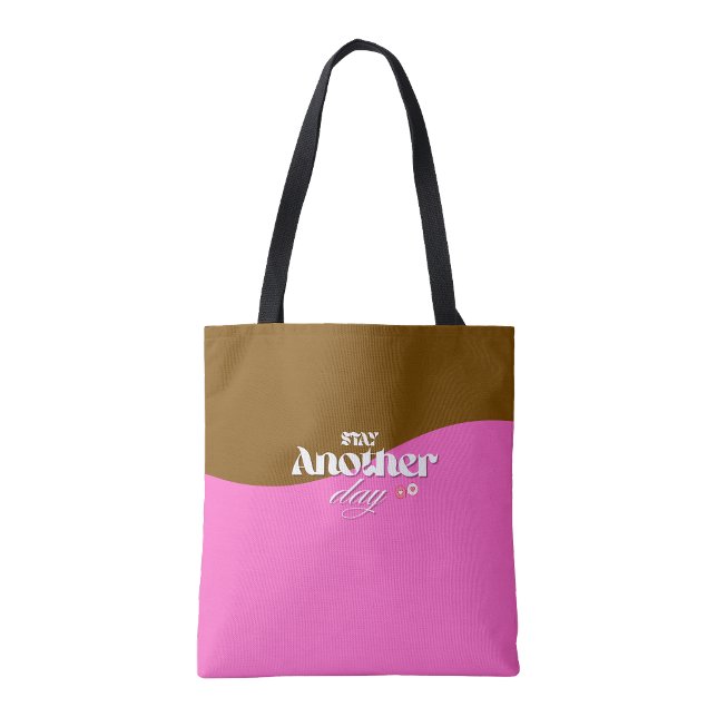 Stanna en dag till canvas-handväsk - Psykisk hälsa Tygkasse (Stay another day canvas Tote Bag - Mental health)