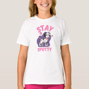 Stanna Fläckig Söt Tecknad Dalmatiner Tjej T Shirt