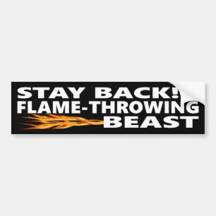 Stanna! Flamhaltig Beast Bildekal