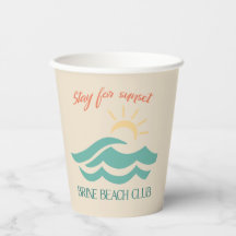 Stanna för solnedgång Brine Beach Club Cups