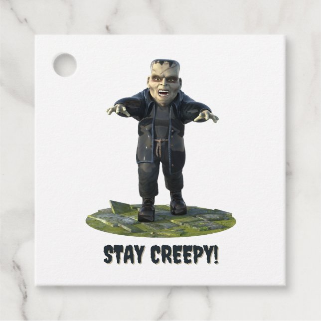 Stanna! Frankensteins monster Gåvor Etiketter (Framsida)