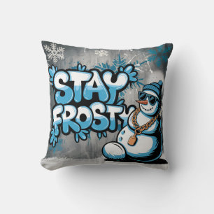 Stanna Frosty Coola Snögubbe Winter Vibes Kudde