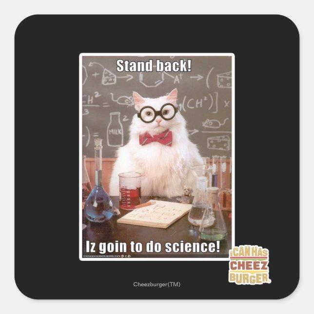 Stanna! Fyrkantigt Klistermärke (Framsida)