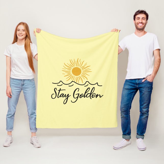 Stanna Golden Fleece Blanket - Mjuk, Varm och Full (På plats)