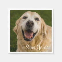 "Stanna Golden" Golden Retriever Cocktail Napkins