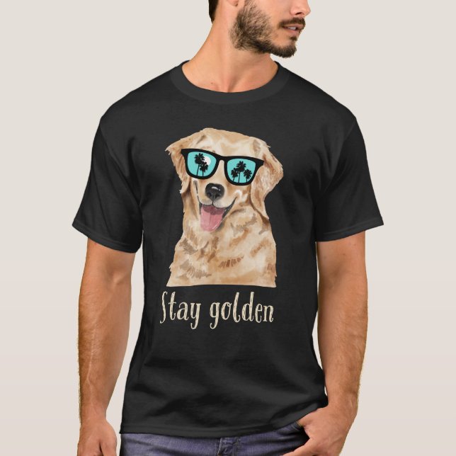 Stanna Golden - Golden Retriever Hund älskare T Shirt (Framsida)