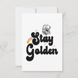 Stanna Golden Groovy Retriever Hund Animal Djuräls Tack Kort
