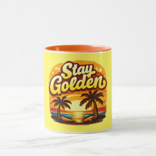 Stanna Golden Inspirerande Positiv Citat Mugg