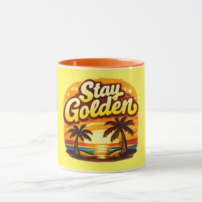 Stanna Golden | Inspirerande Positiv Citat Mugg (Center)