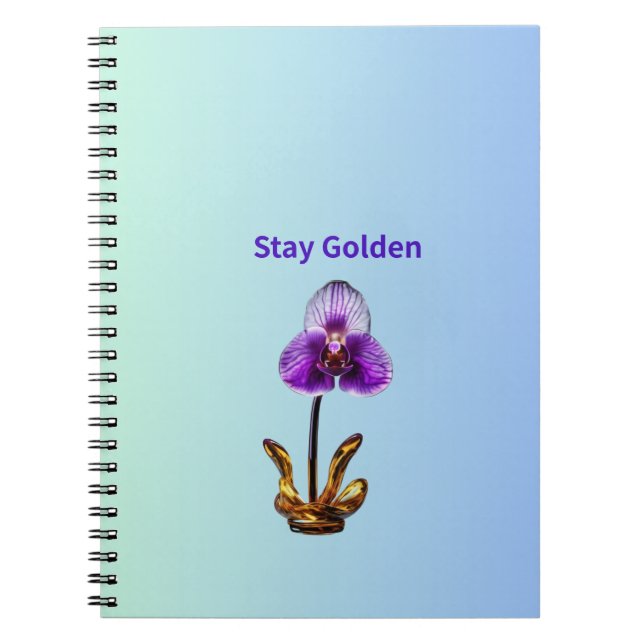 Stanna Golden Orchid Anteckningsbok (Framsidan)
