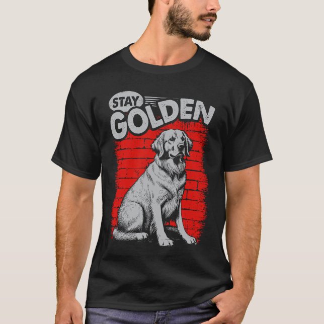 Stanna Golden Retriever Hund T Shirt (Framsida)