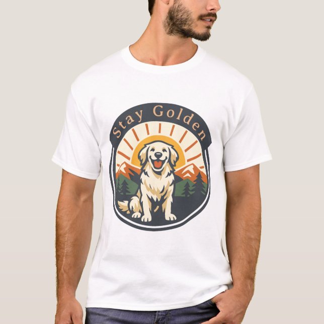 Stanna Golden Retriever T Shirt (Framsida)