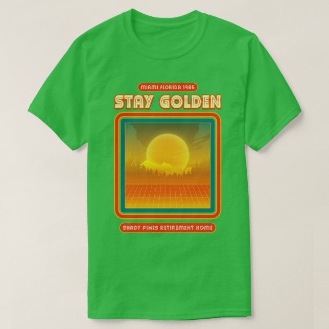 Stanna Golden Shady Gräs Pension Home 1985 T Shirt (Design framsida)