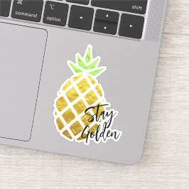 Stanna Golden Tropical Pineapple Klistermärken