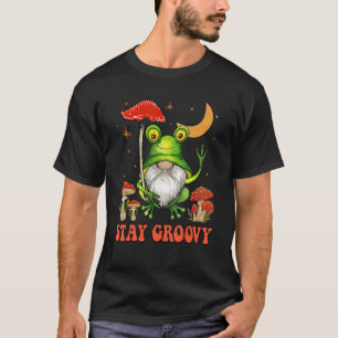 Stanna Groovy Cute Frog Gnome Mushroom Hippie 70s  T Shirt