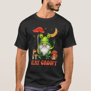 Stanna Groovy Cute Frog Gnome Mushroom Hippie 70s  T Shirt