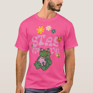 Stanna Groovy Disko Party Hippie Frog T Shirt
