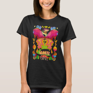 Stanna Groovy Girl Retro Rainbow Butterfly Hippie  T Shirt